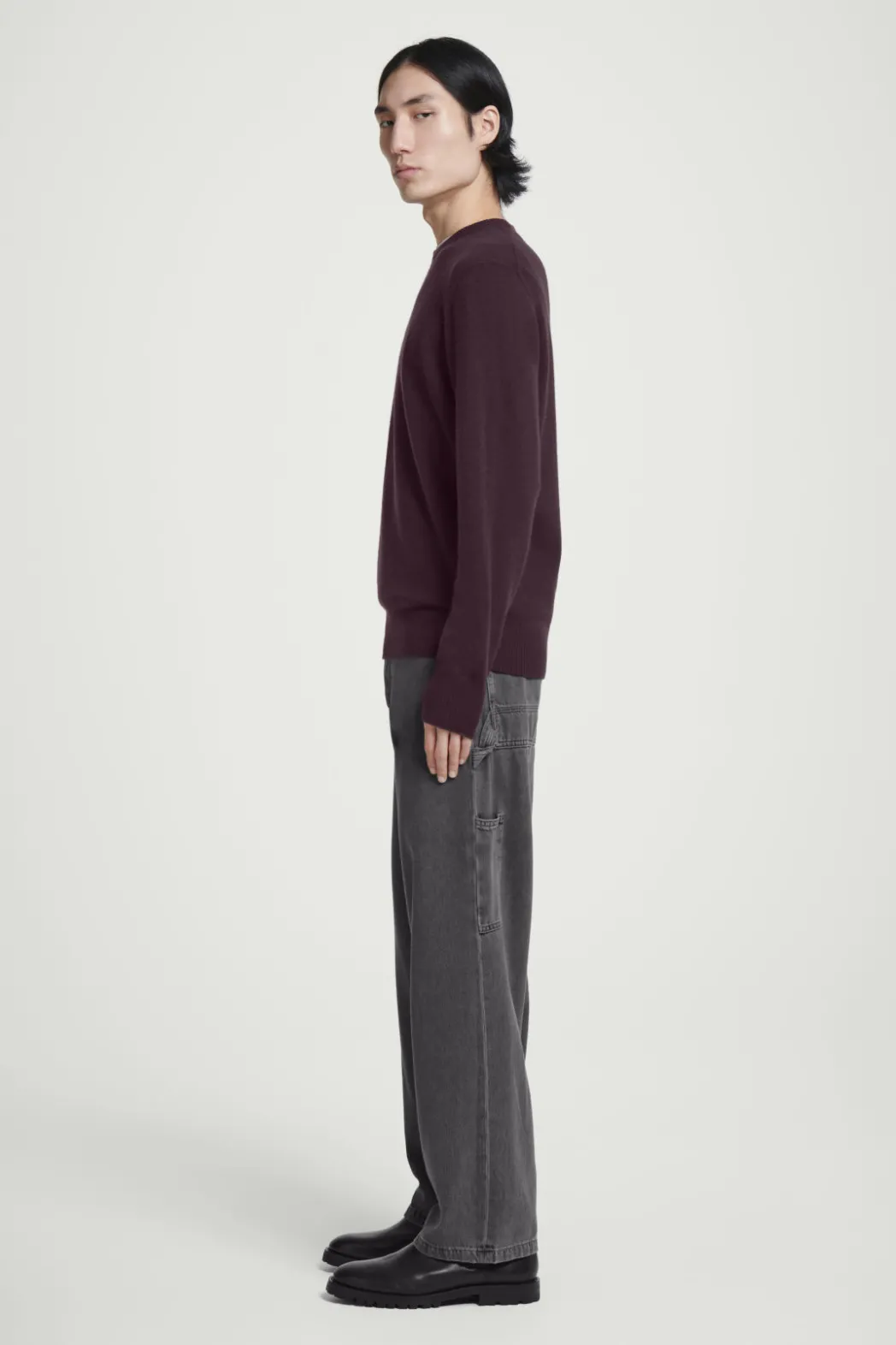Outlet COS PURE CASHMERE SWEATER BURGUNDY