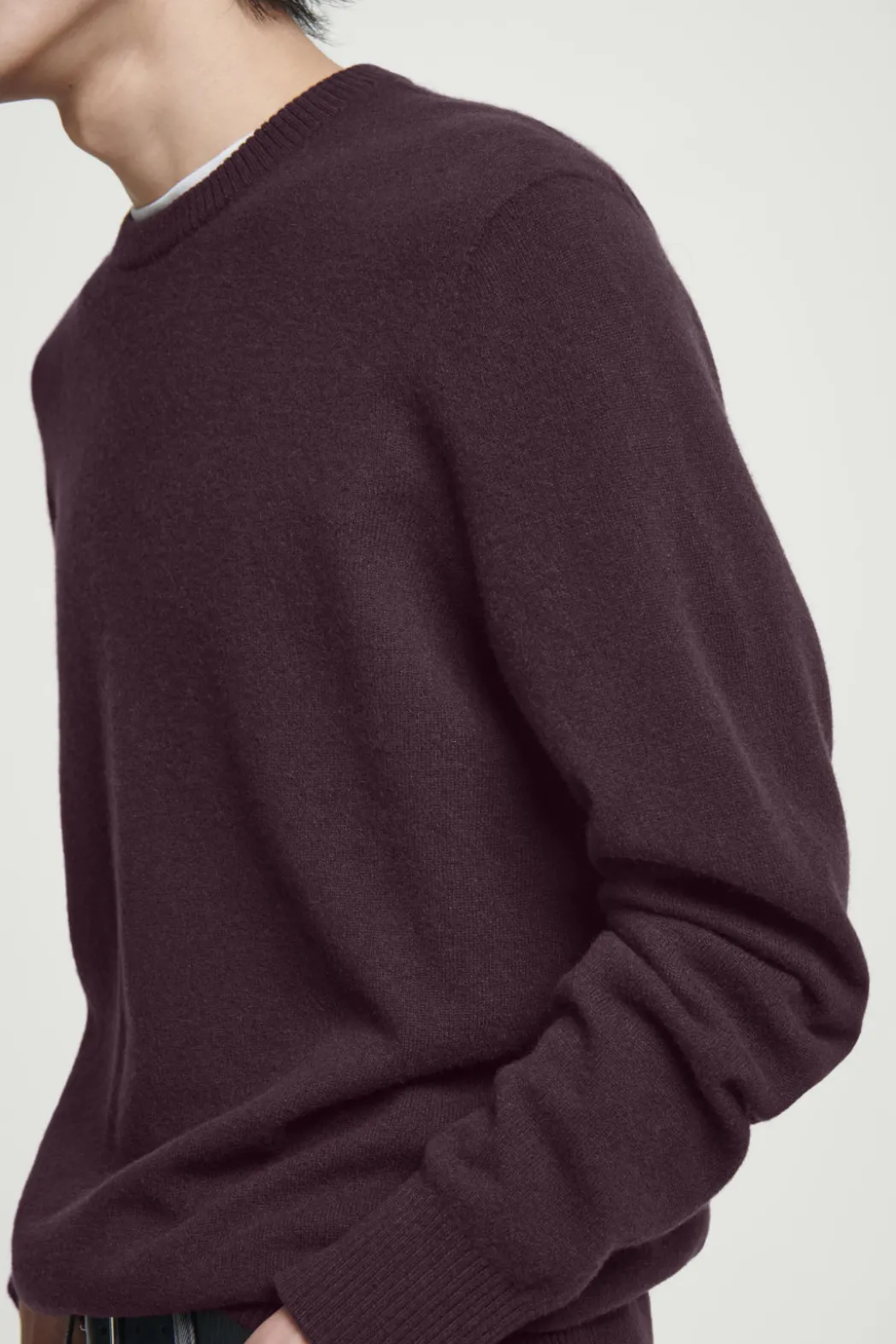 Outlet COS PURE CASHMERE SWEATER BURGUNDY
