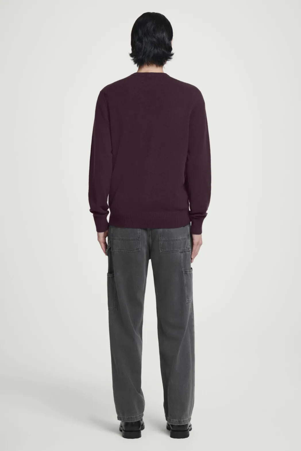 Outlet COS PURE CASHMERE SWEATER BURGUNDY