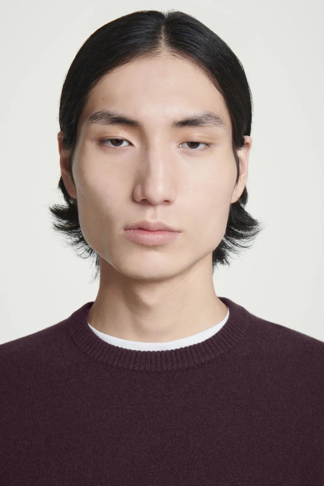 Outlet COS PURE CASHMERE SWEATER BURGUNDY