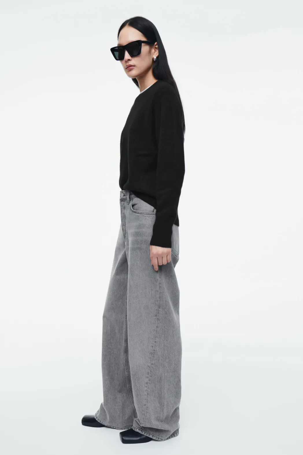 Best COS PURE CASHMERE SWEATER BLACK