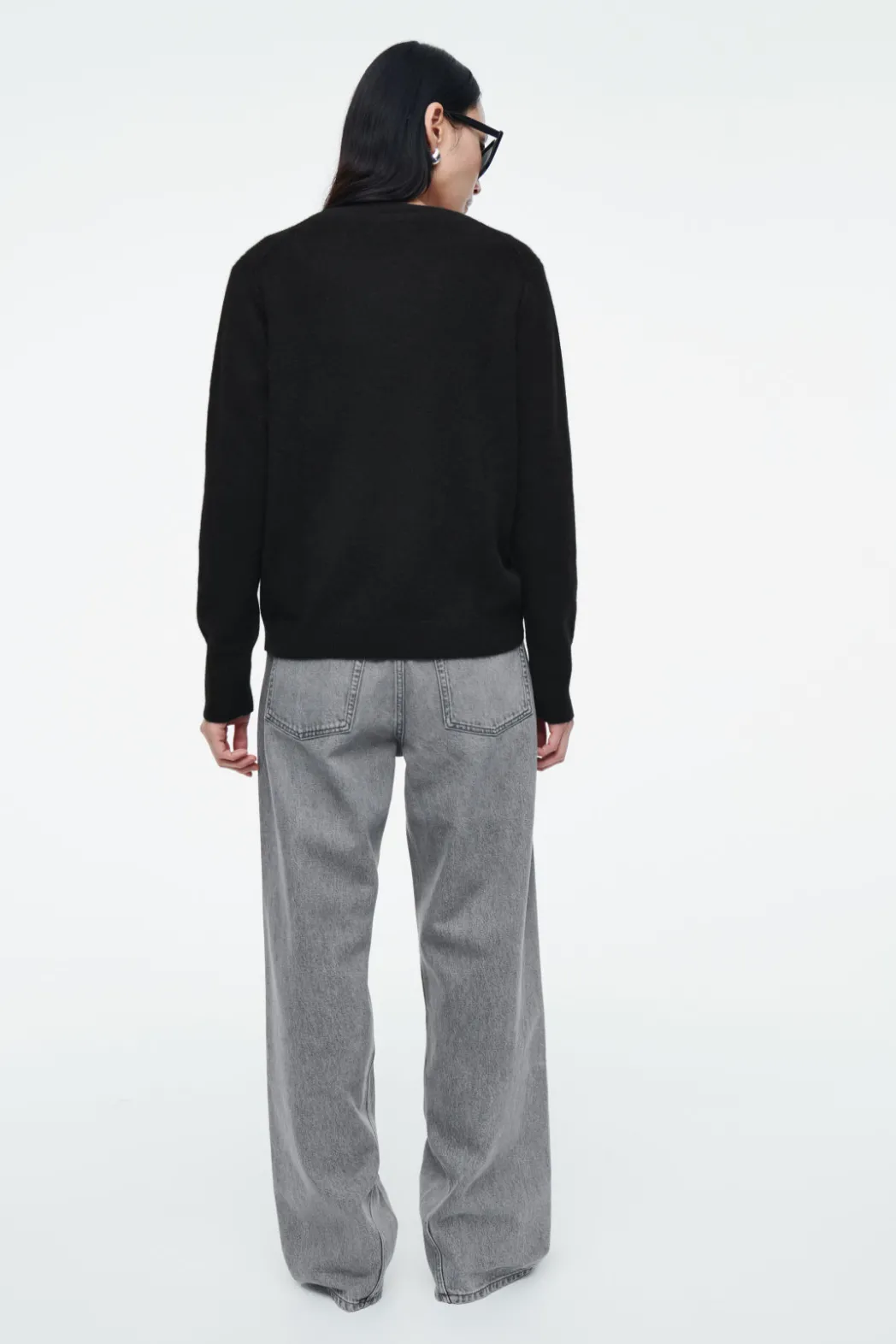 Best COS PURE CASHMERE SWEATER BLACK