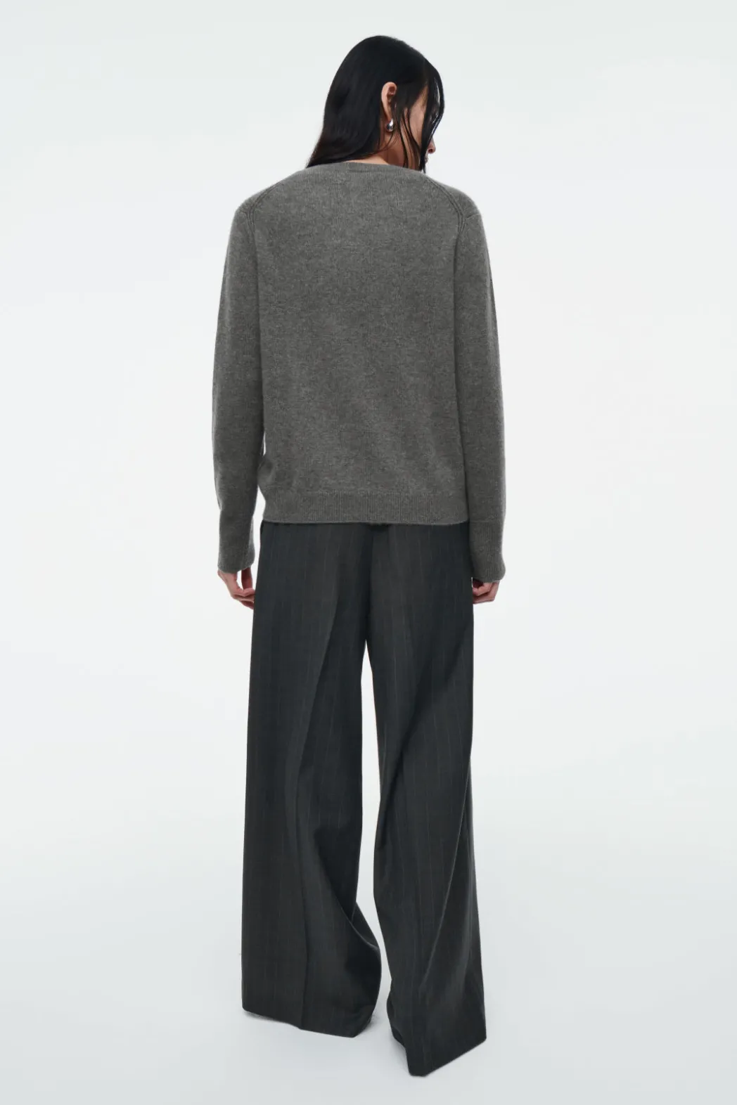 New COS PURE CASHMERE SWEATER GRAY