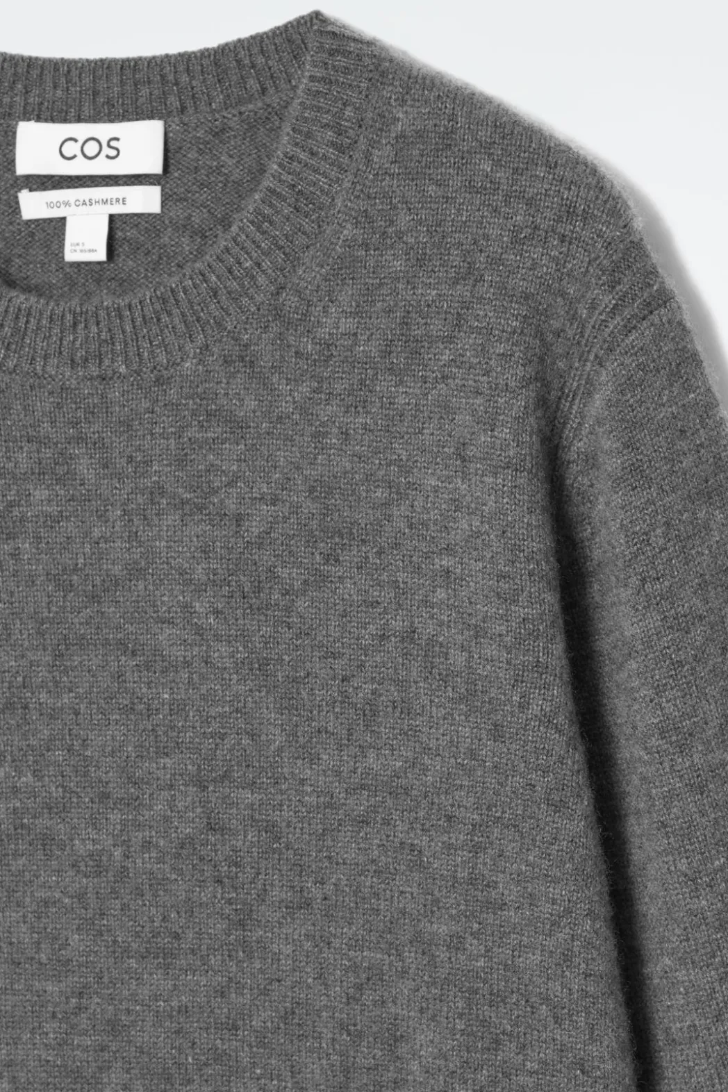 New COS PURE CASHMERE SWEATER GRAY