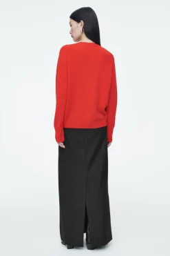 Online COS PURE CASHMERE SWEATER BRIGHT RED
