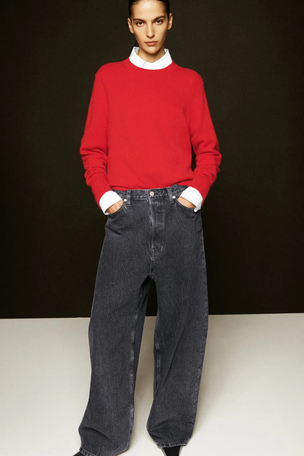 Online COS PURE CASHMERE SWEATER BRIGHT RED