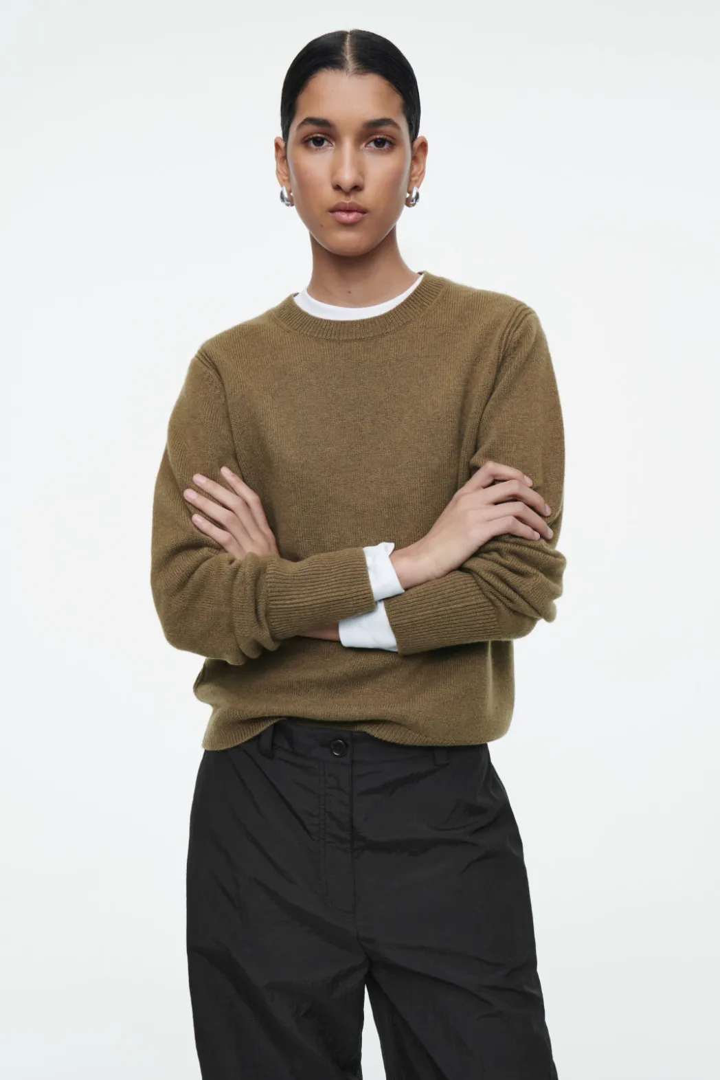 Best COS PURE CASHMERE SWEATER BROWN