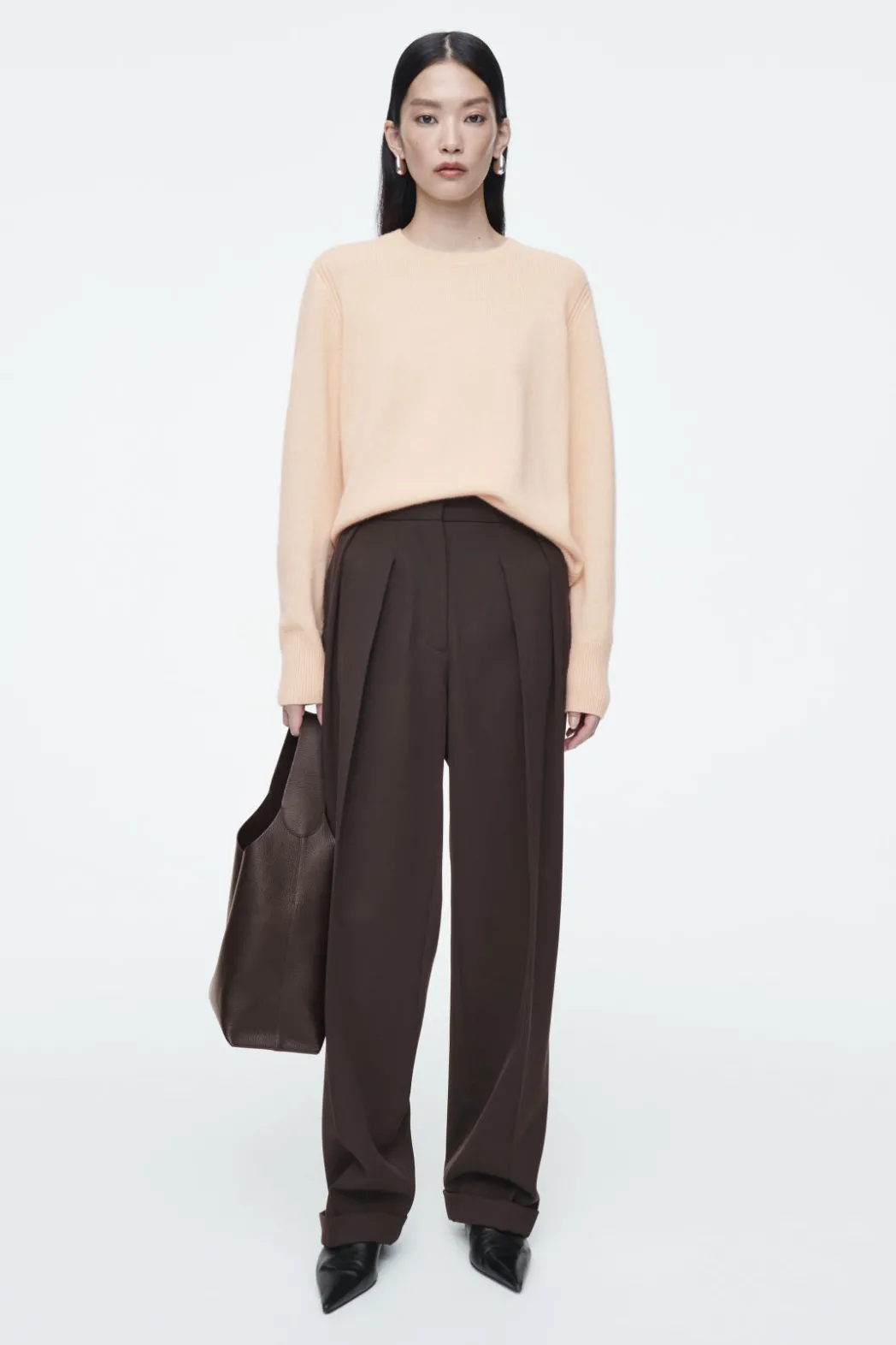 New COS PURE CASHMERE SWEATER APRICOT