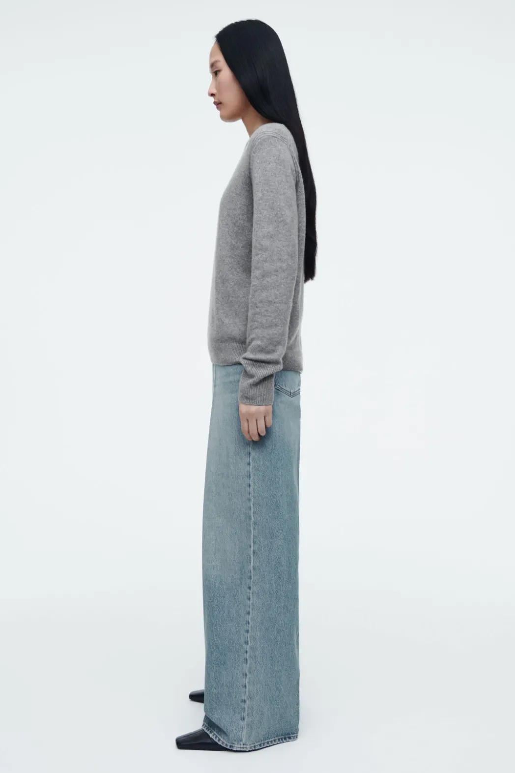 Online COS PURE CASHMERE SWEATER GRAY