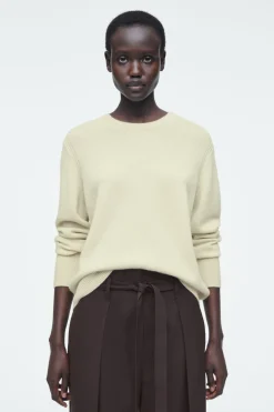 Online COS PURE CASHMERE SWEATER PALE GREEN
