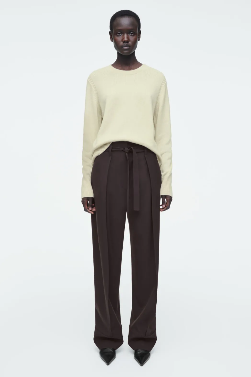 Online COS PURE CASHMERE SWEATER PALE GREEN