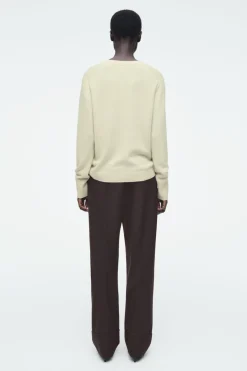 Online COS PURE CASHMERE SWEATER PALE GREEN