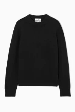 Discount COS PURE CASHMERE SWEATER BLACK