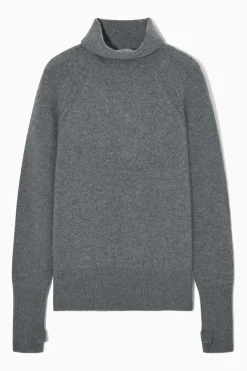 Online COS PURE CASHMERE TURTLENECK SWEATER GRAY