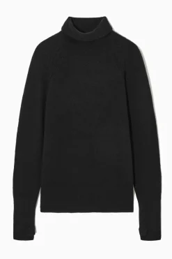 Outlet COS PURE CASHMERE TURTLENECK SWEATER BLACK