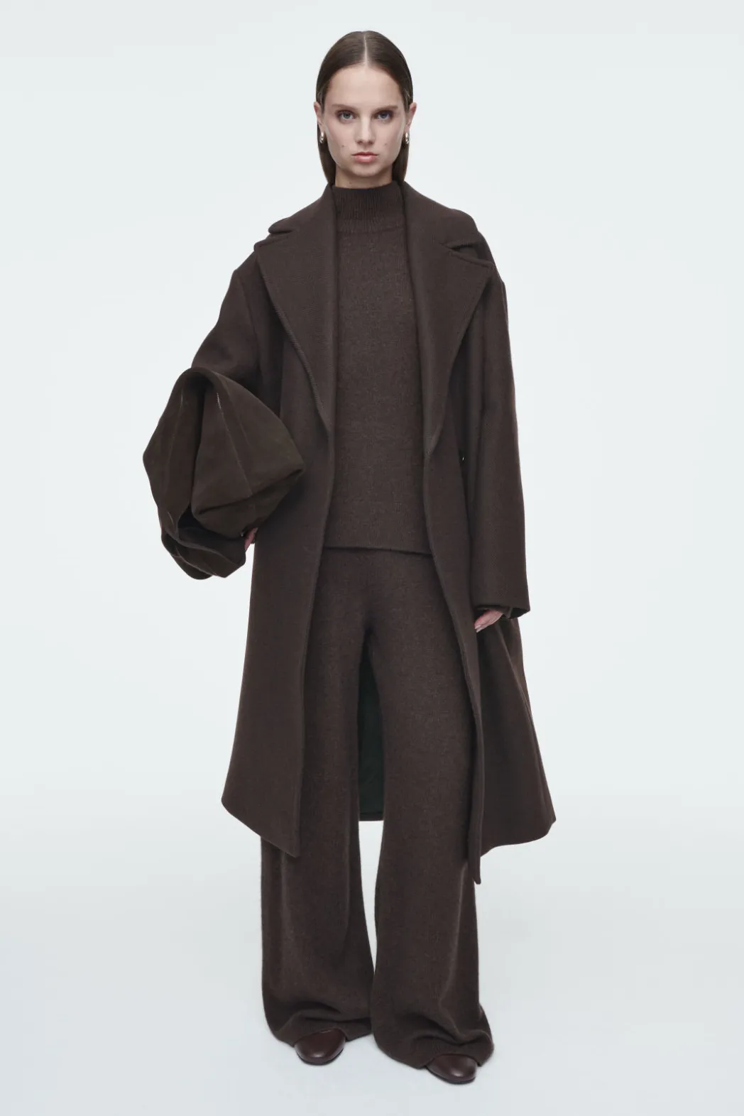 Outlet COS PURE CASHMERE TURTLENECK SWEATER DARK BROWN