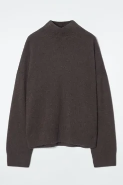 Outlet COS PURE CASHMERE TURTLENECK SWEATER DARK BROWN