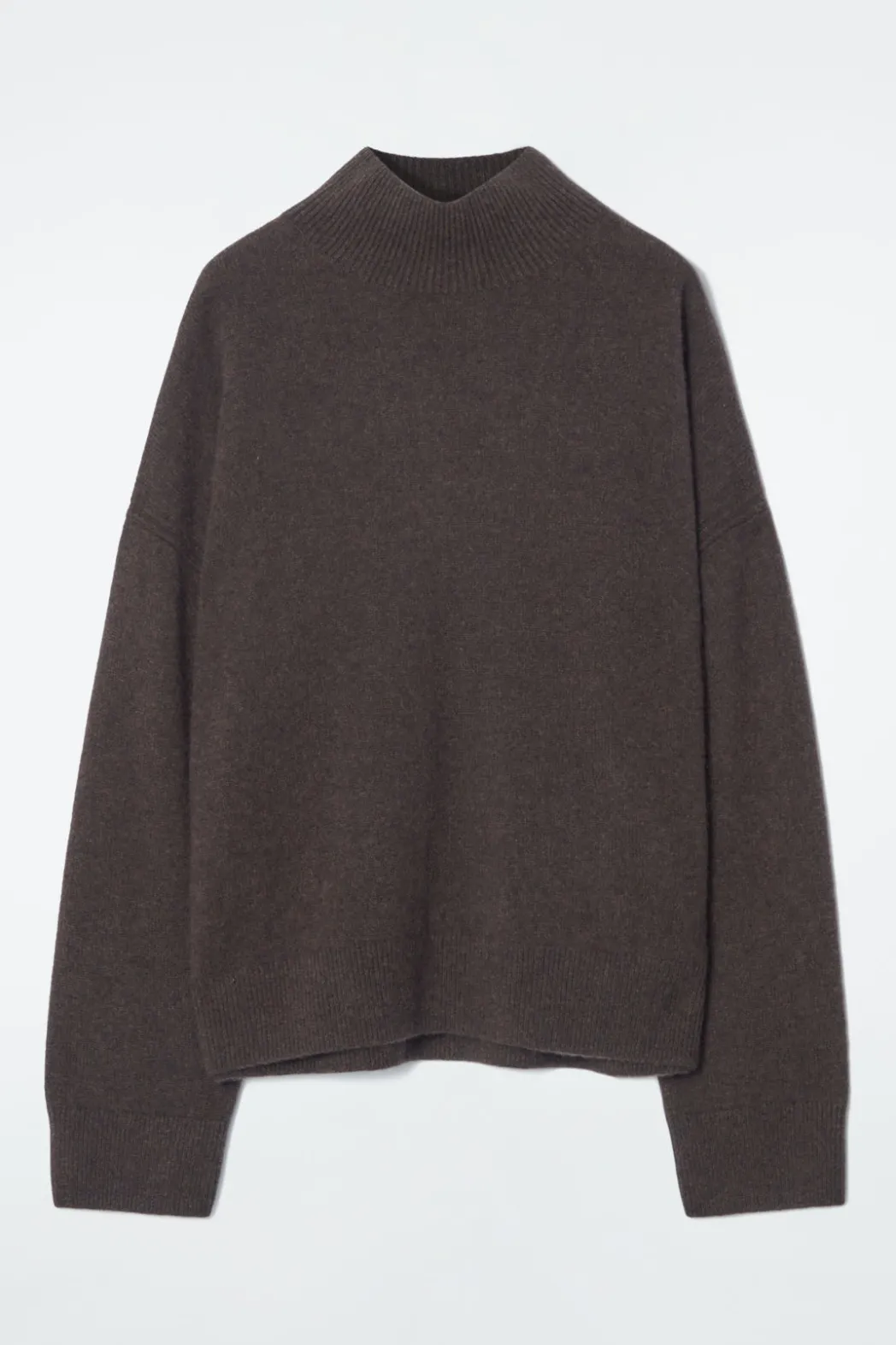 Outlet COS PURE CASHMERE TURTLENECK SWEATER DARK BROWN