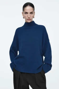 Sale COS PURE CASHMERE TURTLENECK SWEATER DARK BLUE