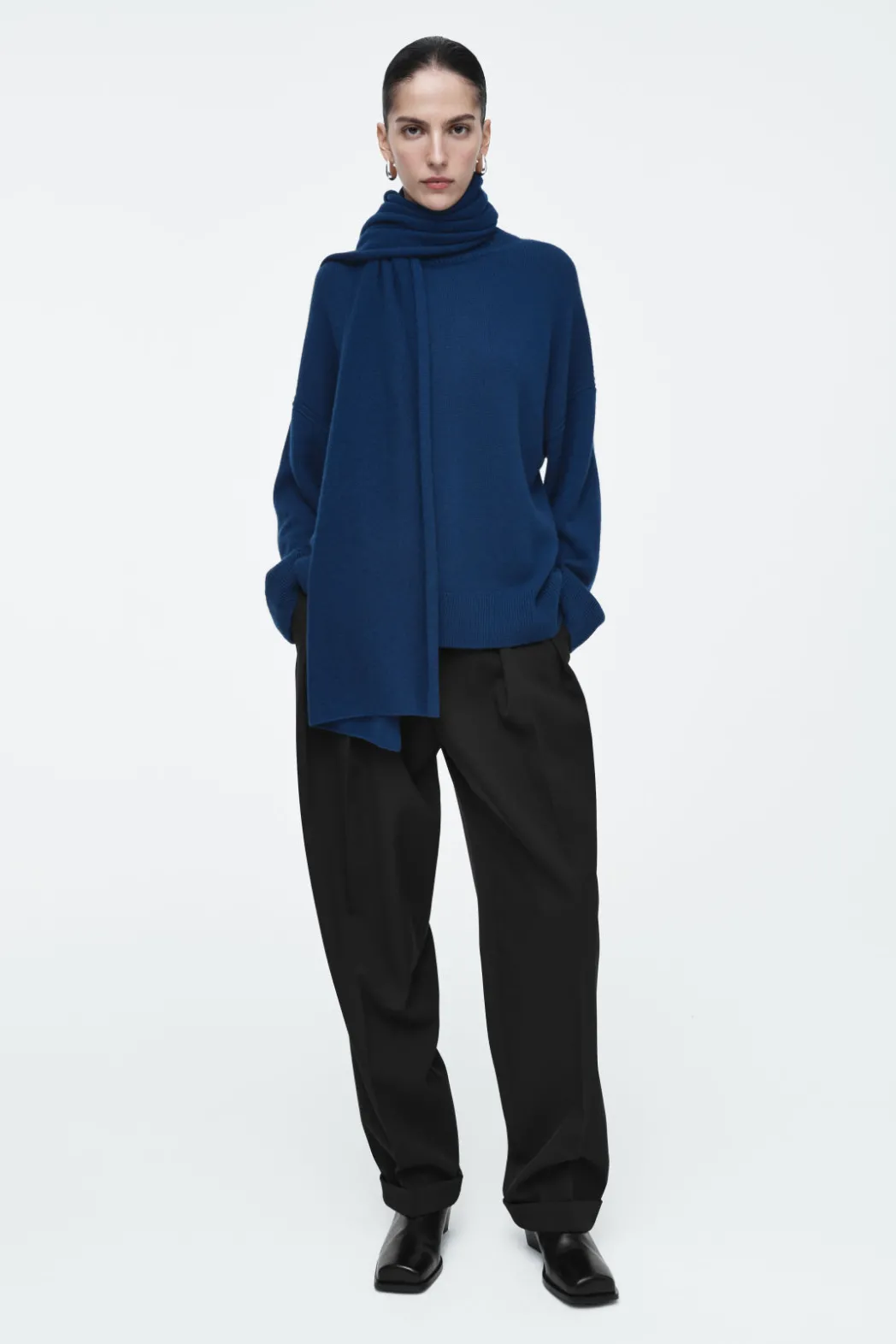 Sale COS PURE CASHMERE TURTLENECK SWEATER DARK BLUE