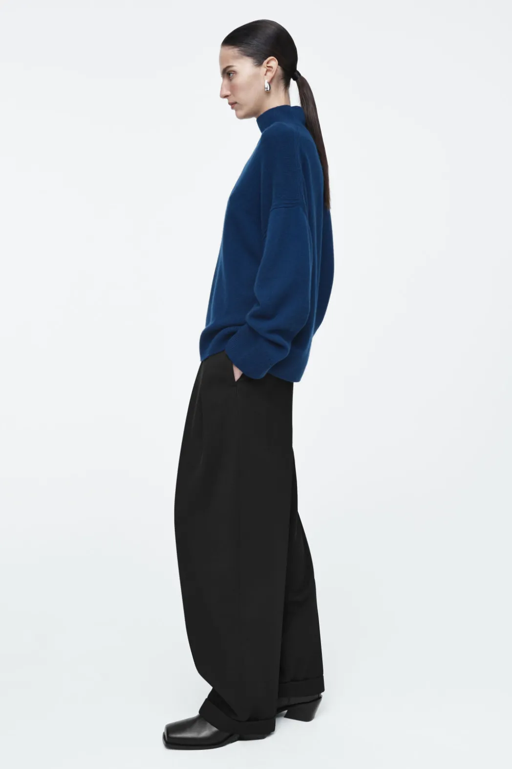 Sale COS PURE CASHMERE TURTLENECK SWEATER DARK BLUE