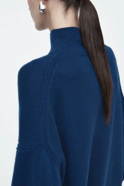 Sale COS PURE CASHMERE TURTLENECK SWEATER DARK BLUE