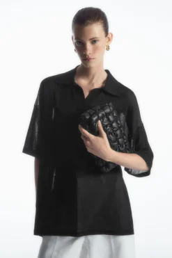 Best COS QUILTED CROSSBODY - LEATHER BLACK