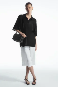 Best COS QUILTED CROSSBODY - LEATHER BLACK
