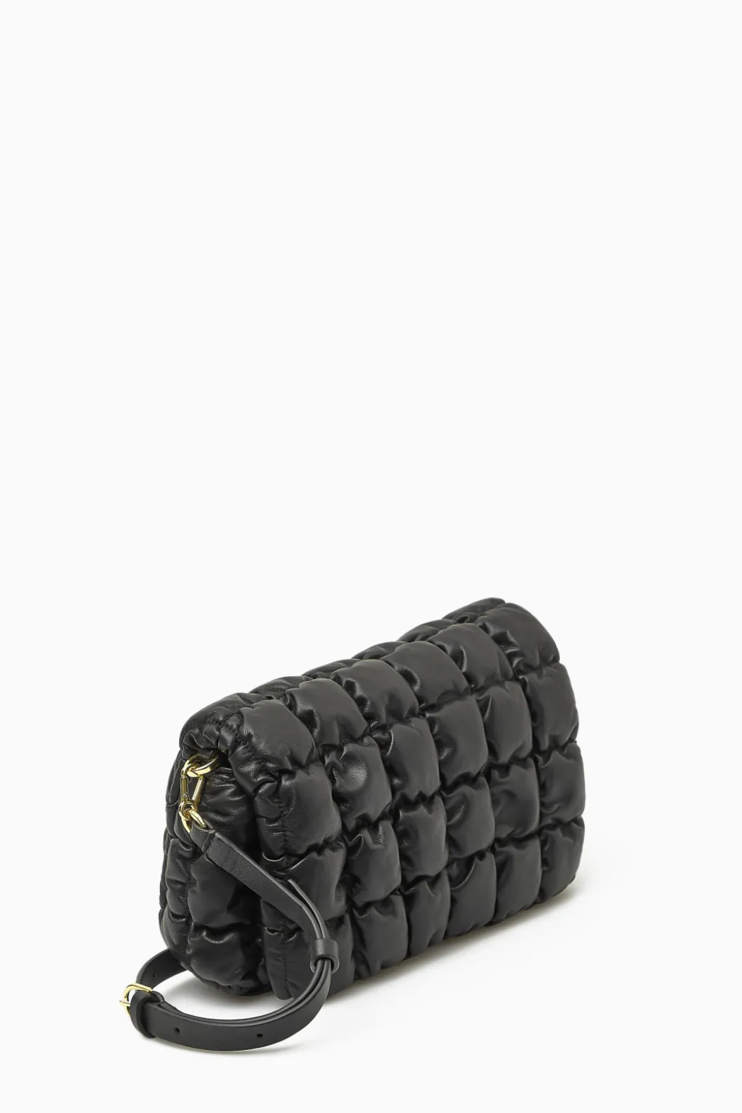 Best COS QUILTED CROSSBODY - LEATHER BLACK