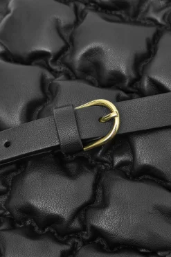 Best COS QUILTED CROSSBODY - LEATHER BLACK