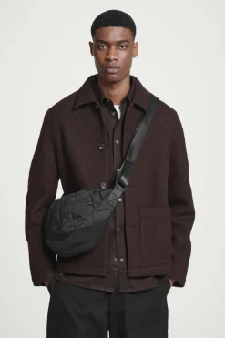 Best COS QUILTED CROSSBODY BAG - NYLON BLACK
