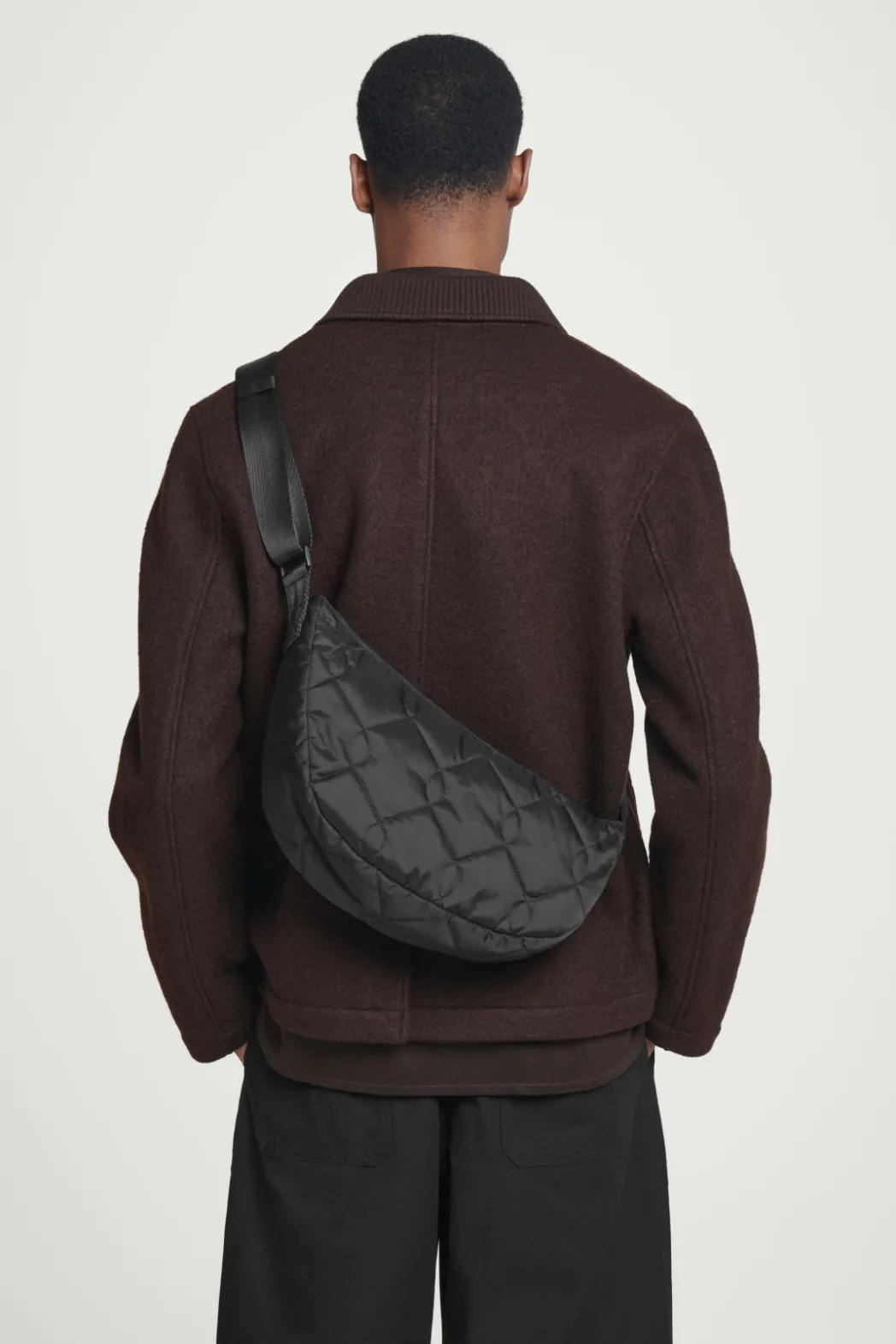 Best COS QUILTED CROSSBODY BAG - NYLON BLACK