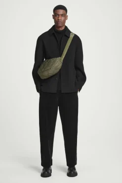COS QUILTED CROSSBODY BAG - NYLON KHAKI