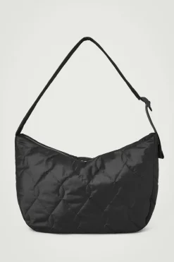 COS QUILTED CROSSBODY MESSENGER - NYLON BLACK