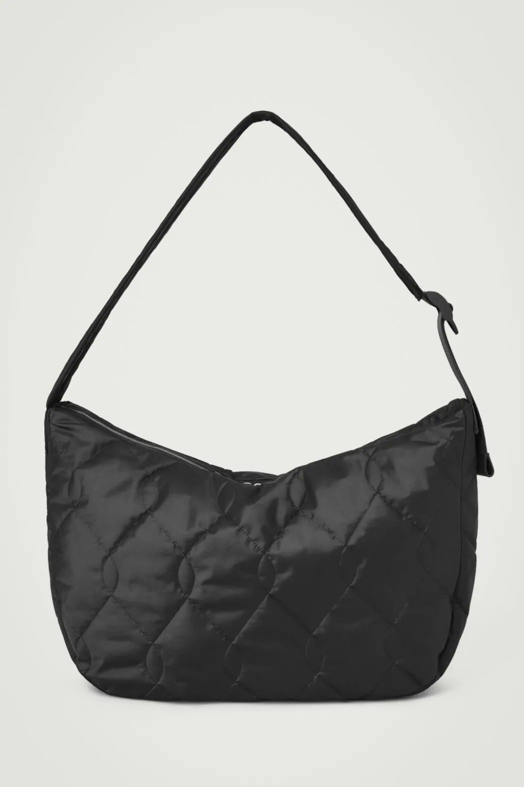 COS QUILTED CROSSBODY MESSENGER - NYLON BLACK