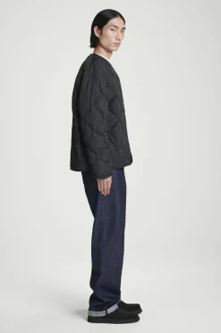 COS QUILTED DOWN LINER JACKET BLACK