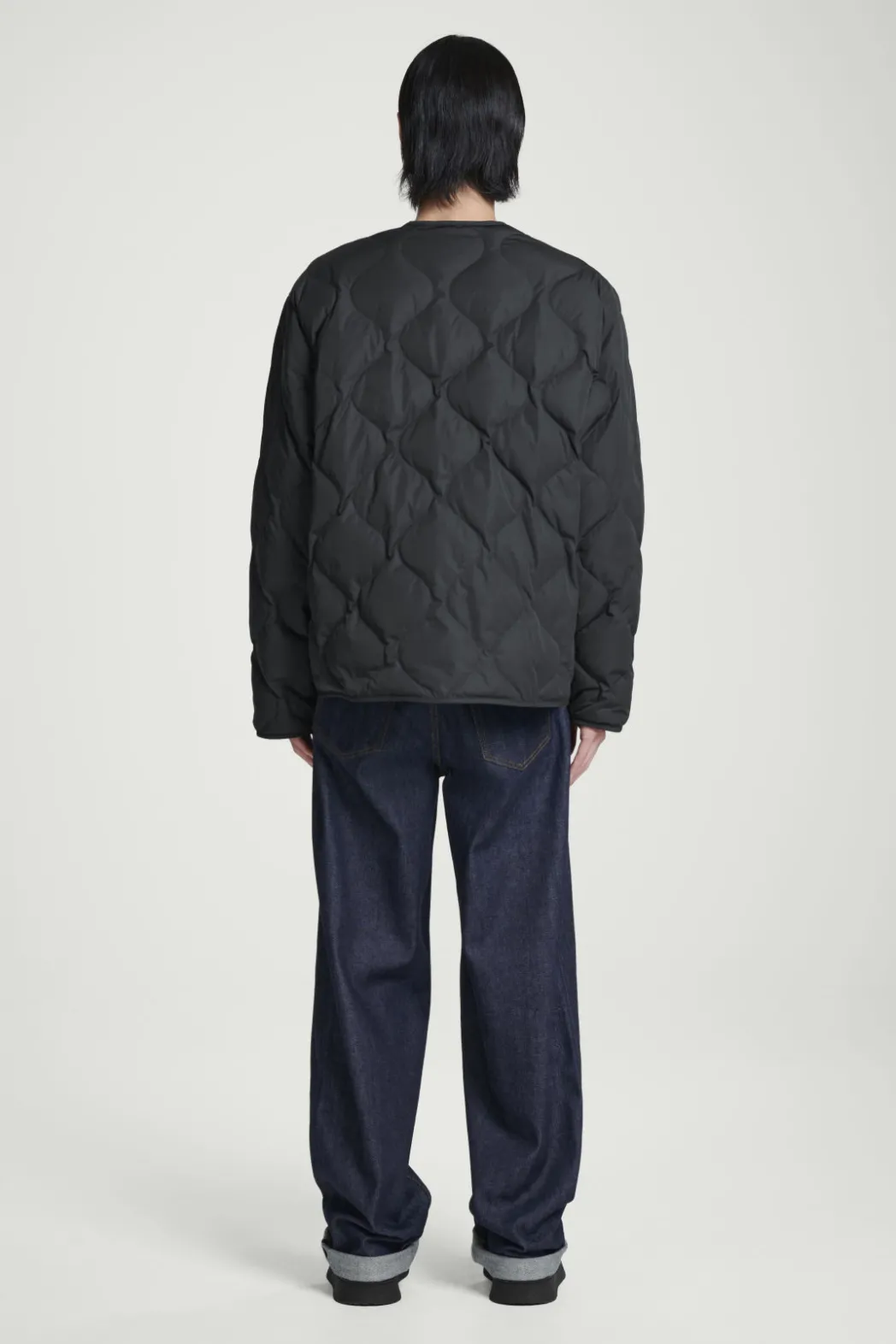 COS QUILTED DOWN LINER JACKET BLACK