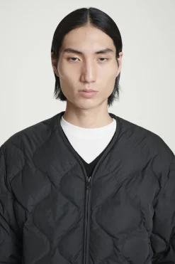 COS QUILTED DOWN LINER JACKET BLACK