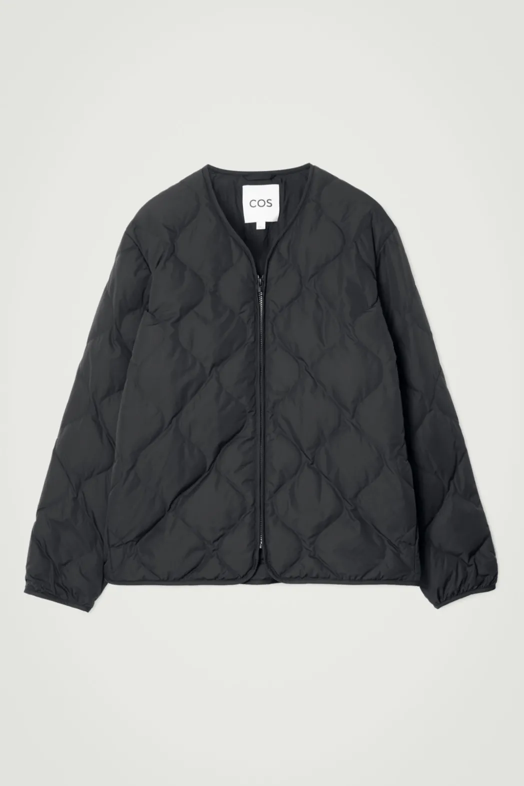 COS QUILTED DOWN LINER JACKET BLACK