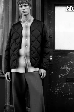 COS QUILTED DOWN LINER JACKET BLACK