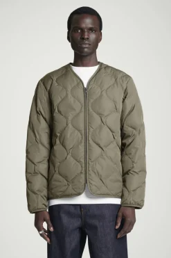 Best COS QUILTED DOWN LINER JACKET KHAKI