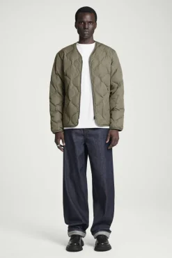 Best COS QUILTED DOWN LINER JACKET KHAKI