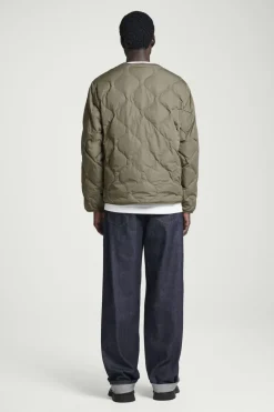 Best COS QUILTED DOWN LINER JACKET KHAKI