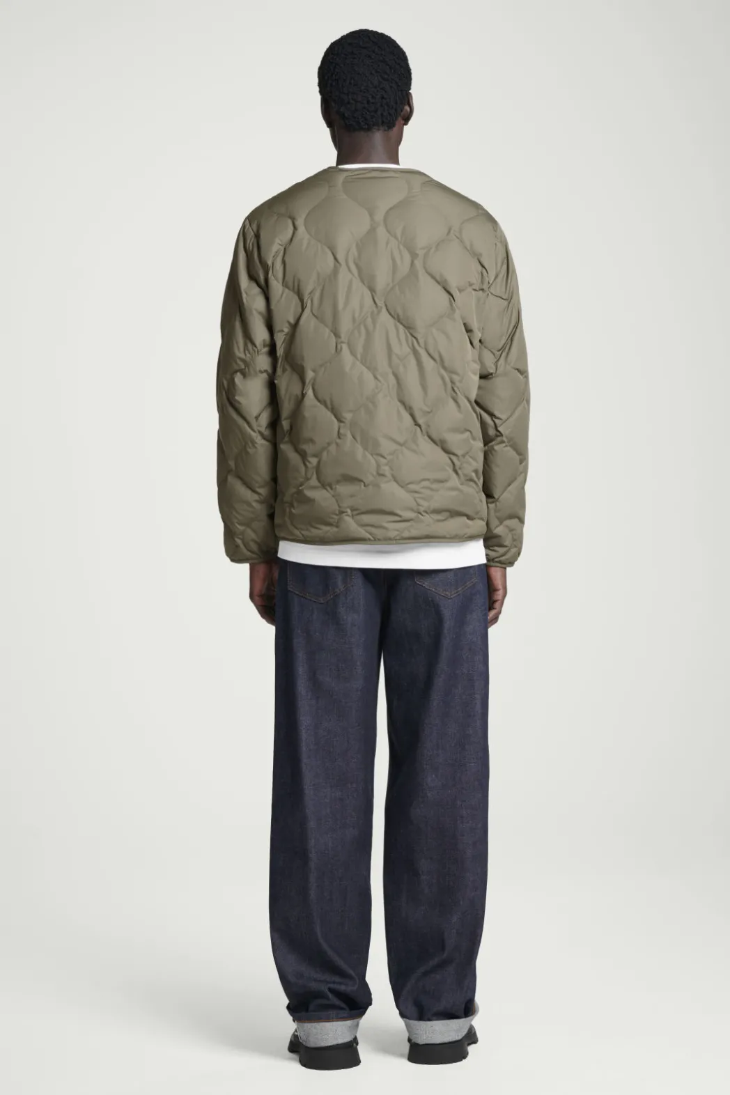 Best COS QUILTED DOWN LINER JACKET KHAKI