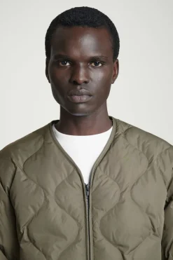 Best COS QUILTED DOWN LINER JACKET KHAKI