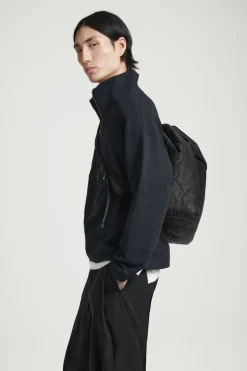 Sale COS QUILTED DRAWSTRING SLING DUFFLE BAG - NYLON BLACK