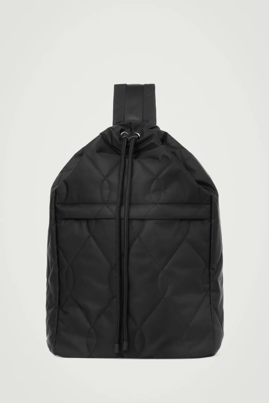 Sale COS QUILTED DRAWSTRING SLING DUFFLE BAG - NYLON BLACK