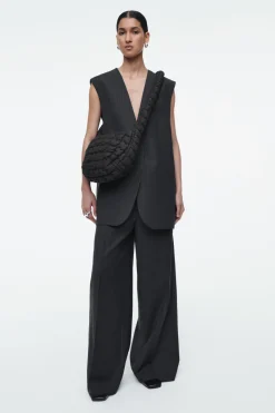 Sale COS QUILTED MESSENGER BLACK