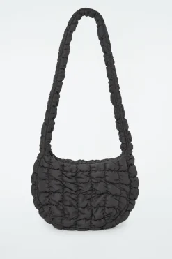 Sale COS QUILTED MESSENGER BLACK