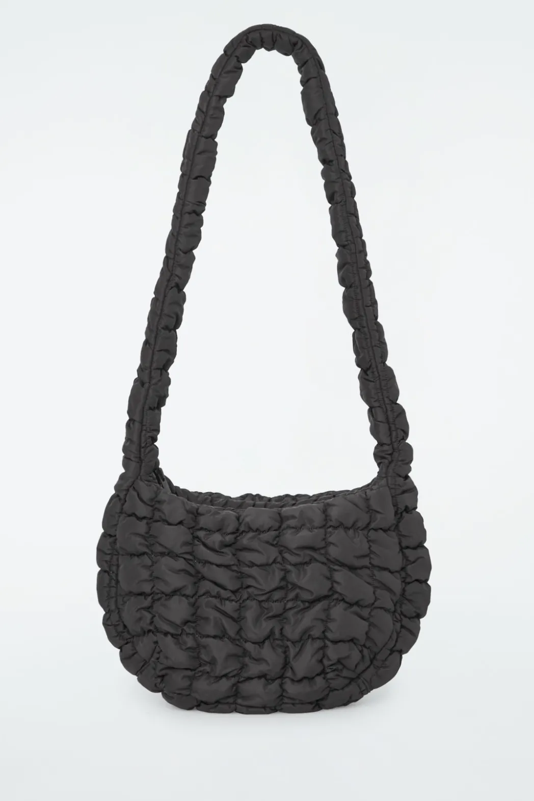 Sale COS QUILTED MESSENGER BLACK